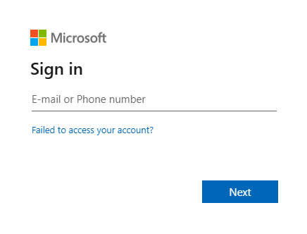 Microsoft login