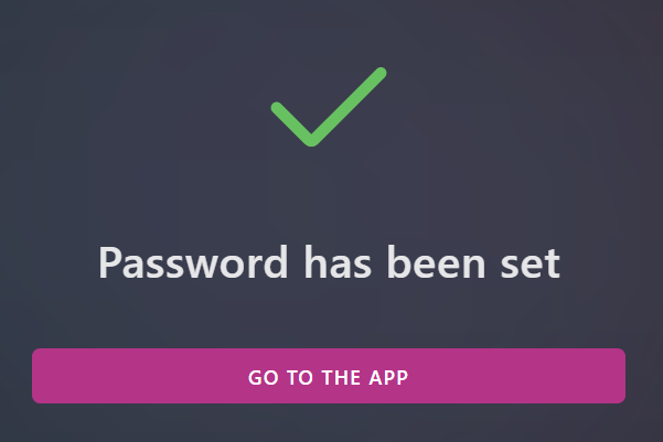 New password submitted