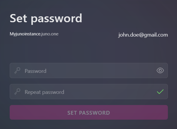 New password