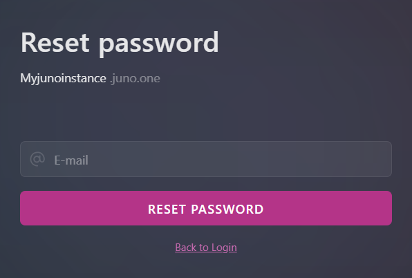 Reset password