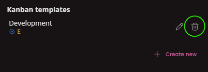 Delete kanban template