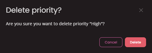 Delete priority