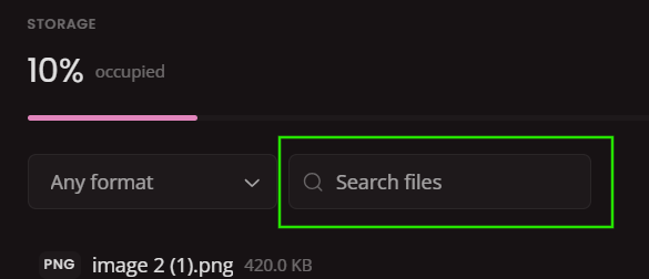 File storage search