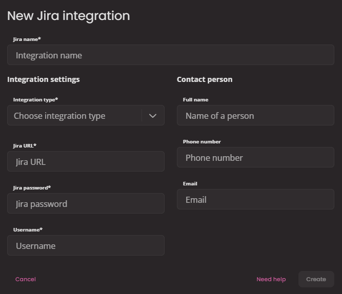 Integration - setup