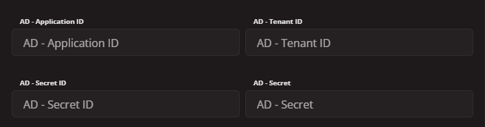 Settings - Integrations fields