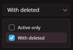 Show deleted activity types